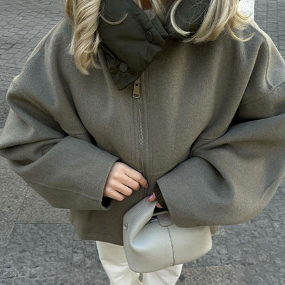 Dames Oversized Jas met Capuchon Stoer en Elegant