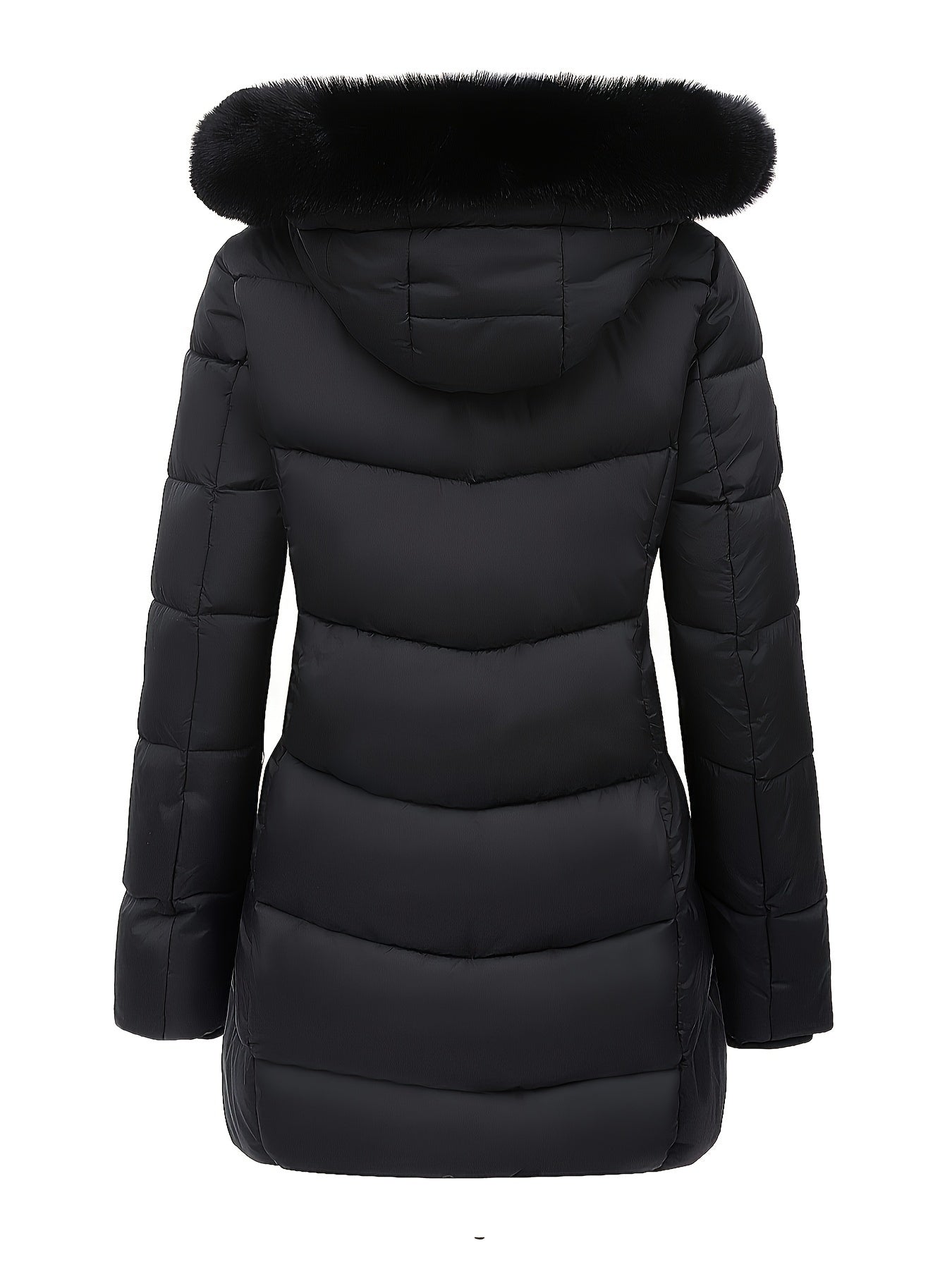 Warme Puffy Jas voor Vrouwen met Stijlvolle Details