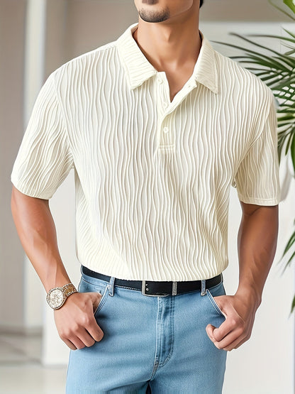 Golfshirt Gestreept Casual Wit voor Heren