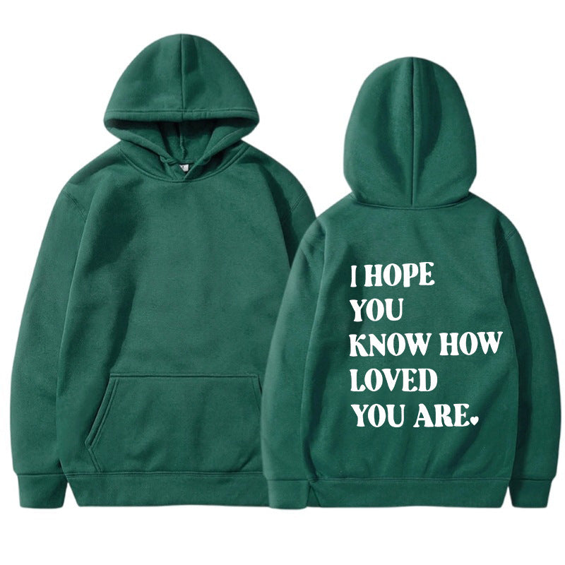 Dames Hoodie Self Love Text Print Zwart Trendy