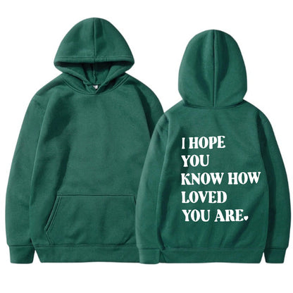 Dames Hoodie Self Love Text Print Zwart Trendy