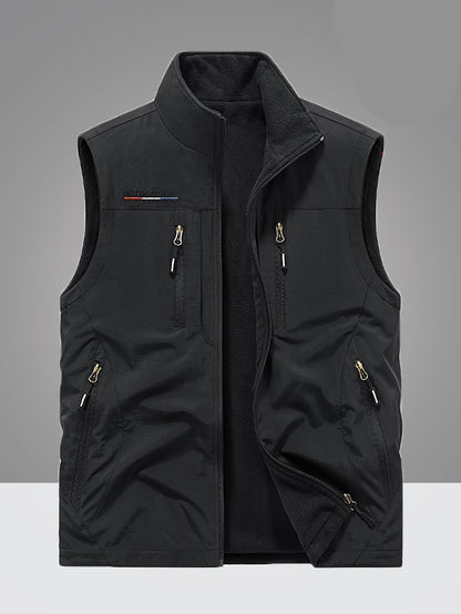 Nicolò | Gilet foderato in pile con tasche multiple