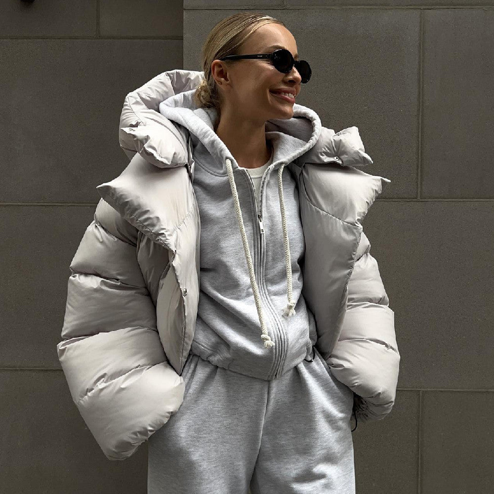 Dames Puffer Jas Kort Moderne Stijl - Mode Vibes