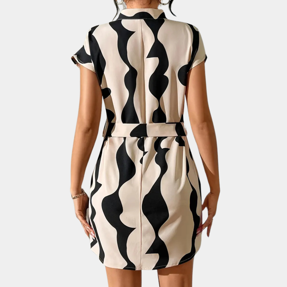 Mini Jurk Klassiek met Banddetail Rood