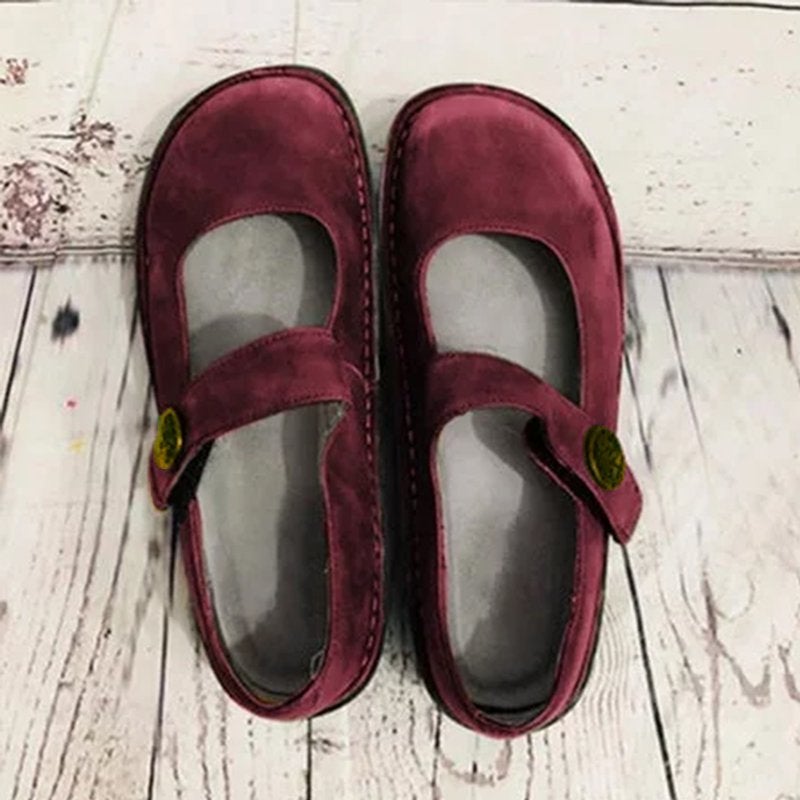 Suède Comfort Schoenen Vintage Stijl