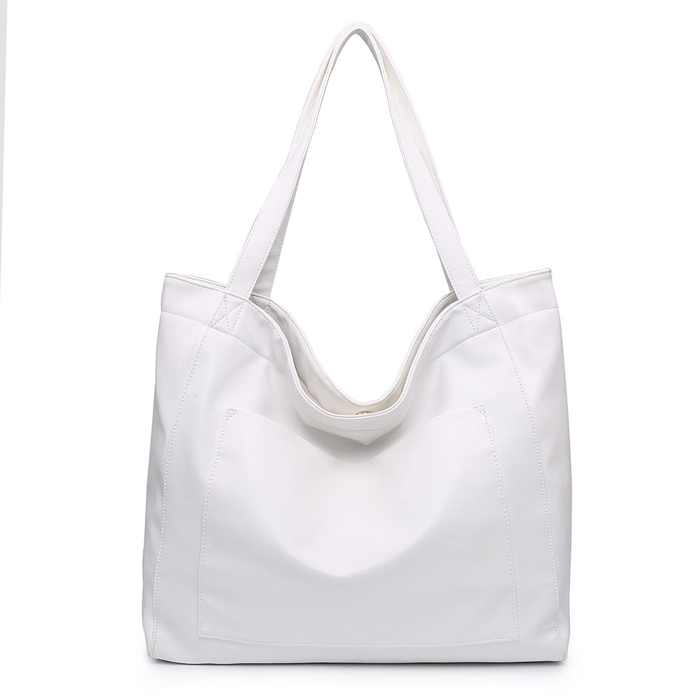 Dames Leren Shopper Groot Faux Leer Tote Tas