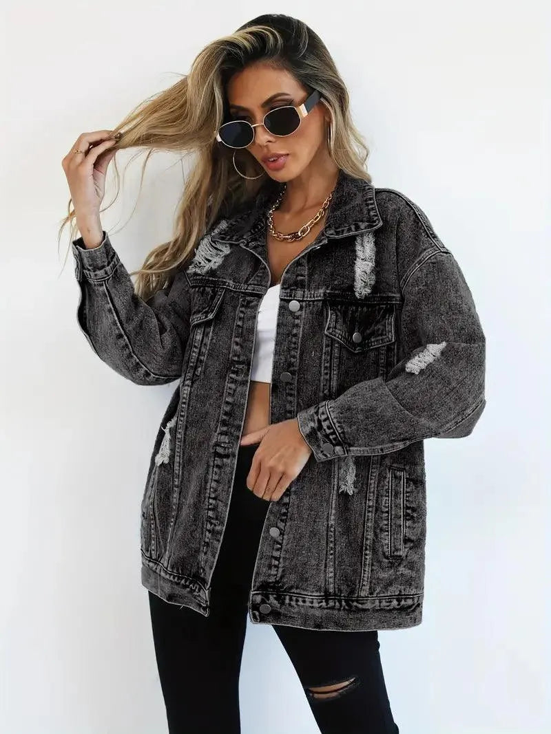 Dames Jeansjack Waterdicht Gevoerd Extra Large