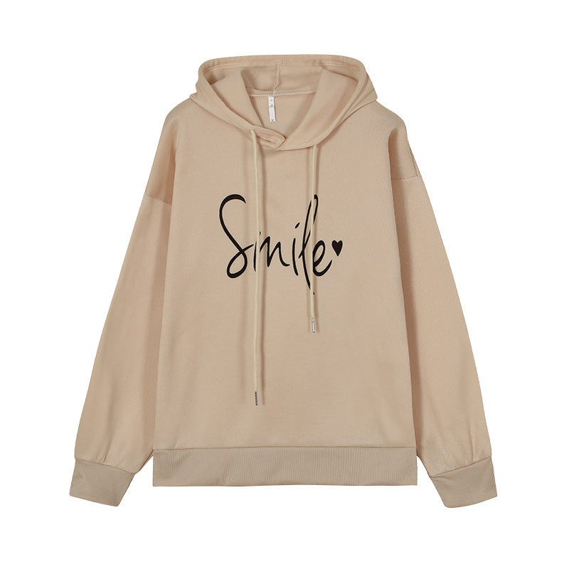 Dames Hoodie met Vrolijke Smile Print - Mode Vibes