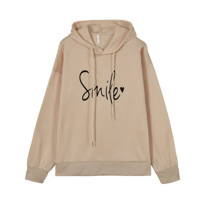 Dames Hoodie met Vrolijke Smile Print - Mode Vibes