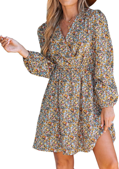 BloeiendeDames Bloemen Mini Jurk voor Stijlvolle Vrouwen