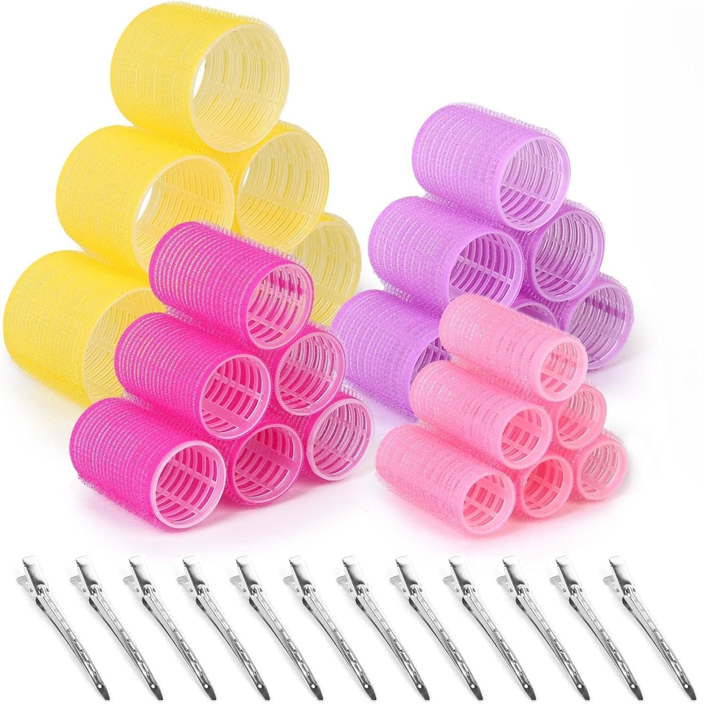 Haarrollen Set Zelfklevend Multikleurig voor Krullen