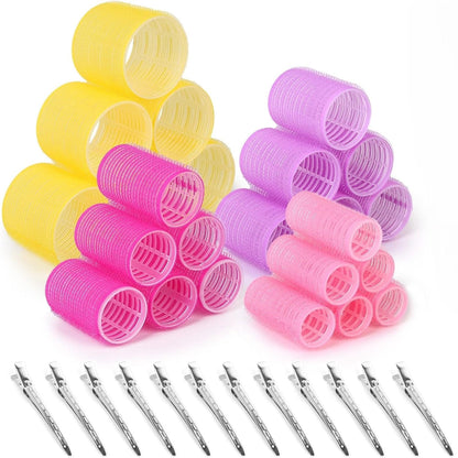 Haarrollen Set Zelfklevend Multikleurig voor Krullen