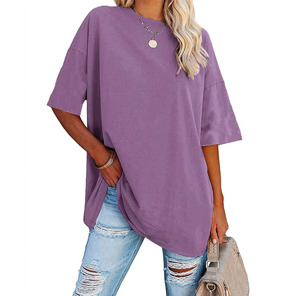 Dames Top Korte Mouwen Losse Fit Casual Modaal