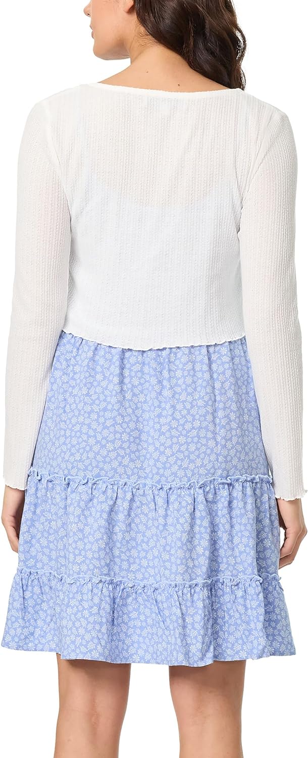Flora Strappy Midi Jurk en Lange Mouw Vest voor Vrouwen