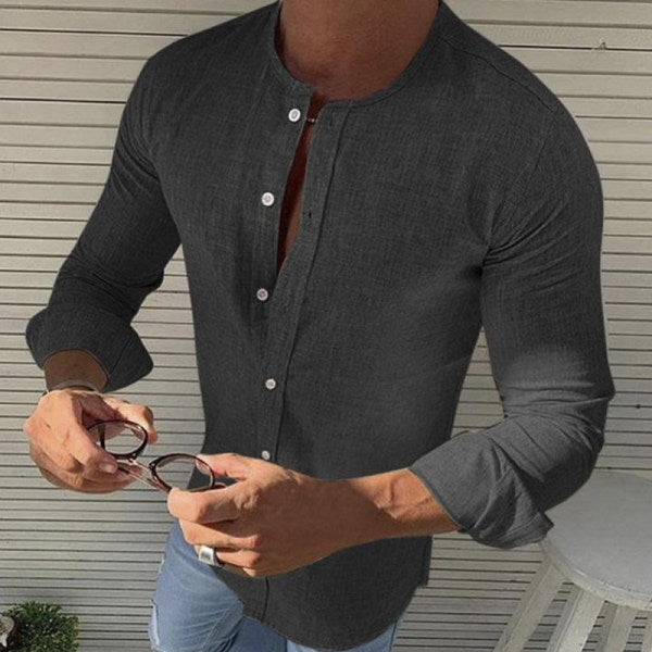 Heren Overhemd Lange Mouwen Katoen Casual Stijl - Mode Vibes