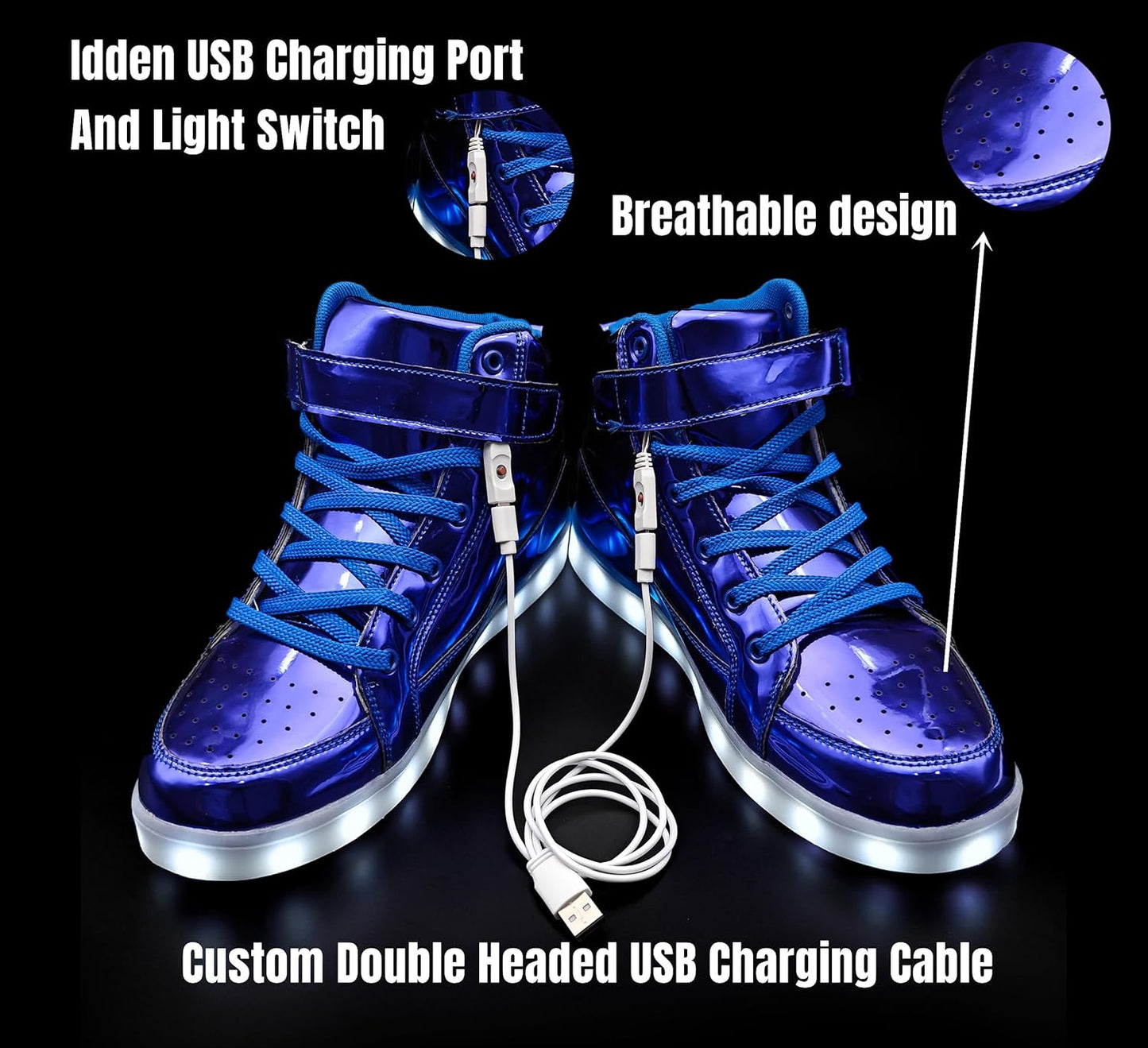 LED Sneakers met Verlichting Oplaadbaar voor Dames en Heren
