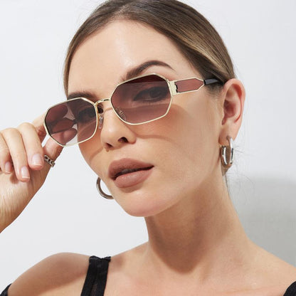 Dames Zonnebril Geometrisch Montuur Trendy Stijl - Mode Vibes