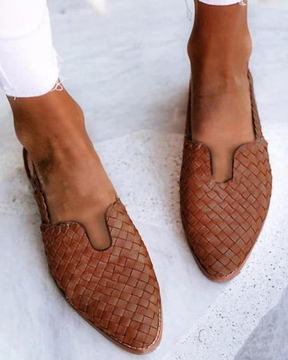Dames Instappers Gevlochten Zomerpumps Elyssa