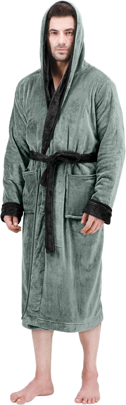 Heren Fleece Badjas Zacht en Warm
