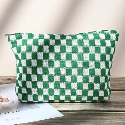 Make-up Tas Set Geruit Reisformaat