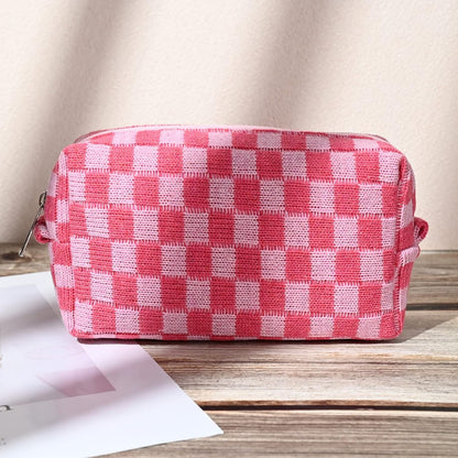 Make-up Tas Set Geruit Reisformaat