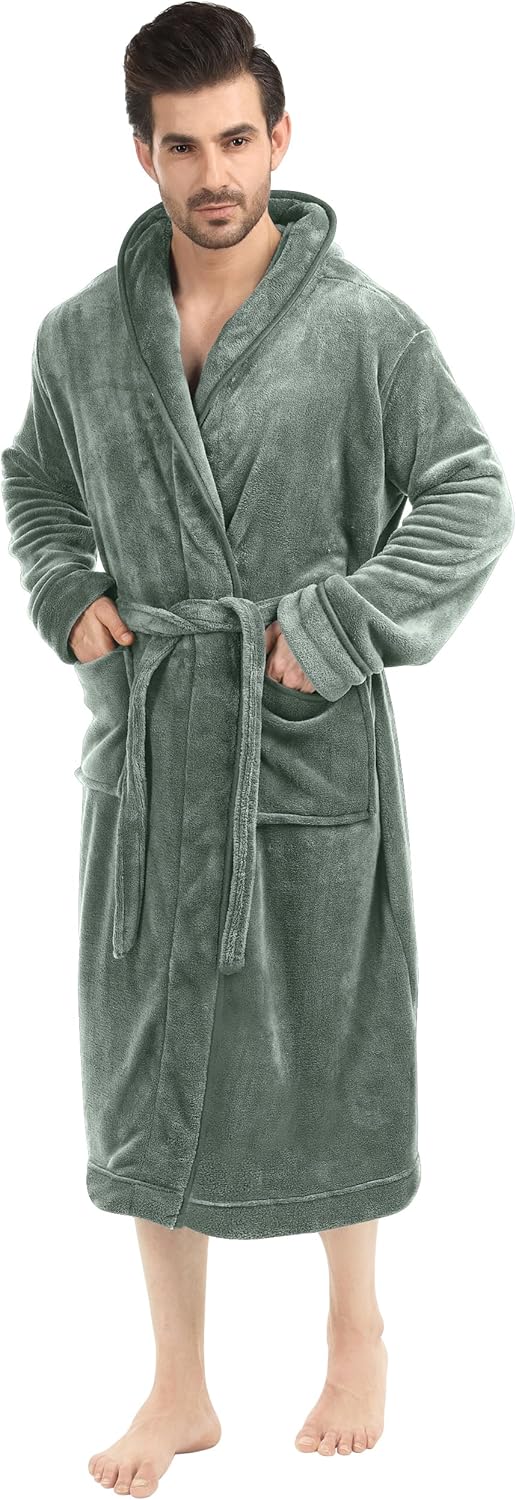 Heren Fleece Badjas Zacht en Warm
