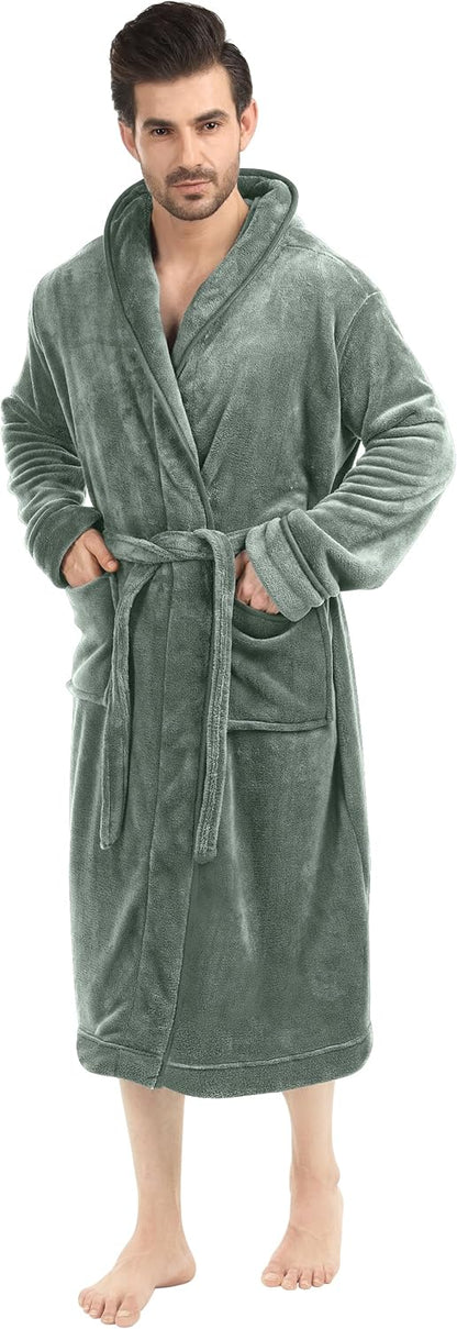 Heren Fleece Badjas Zacht en Warm