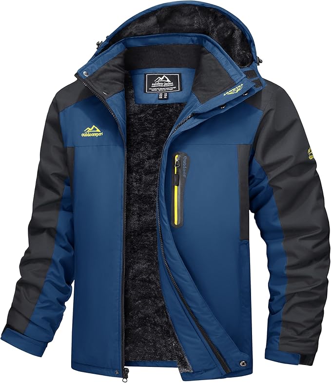 Waterdichte Winddichte Parka met Fleecevoering en Capuchon – Outdoor Jas