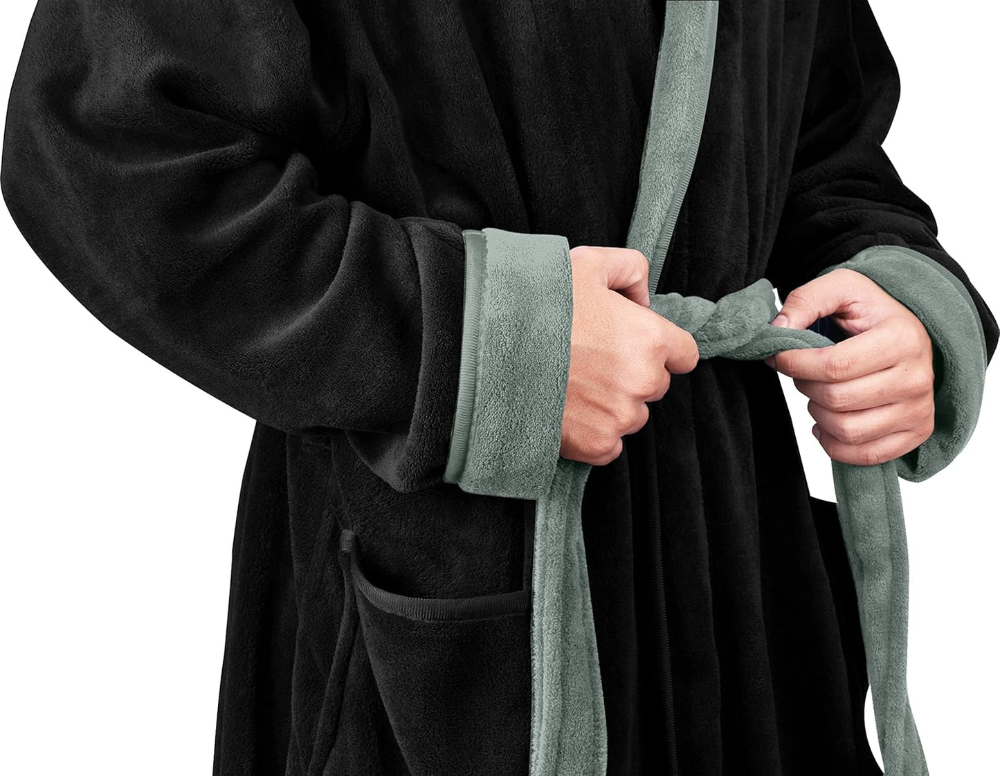 Heren Fleece Badjas Zacht en Warm
