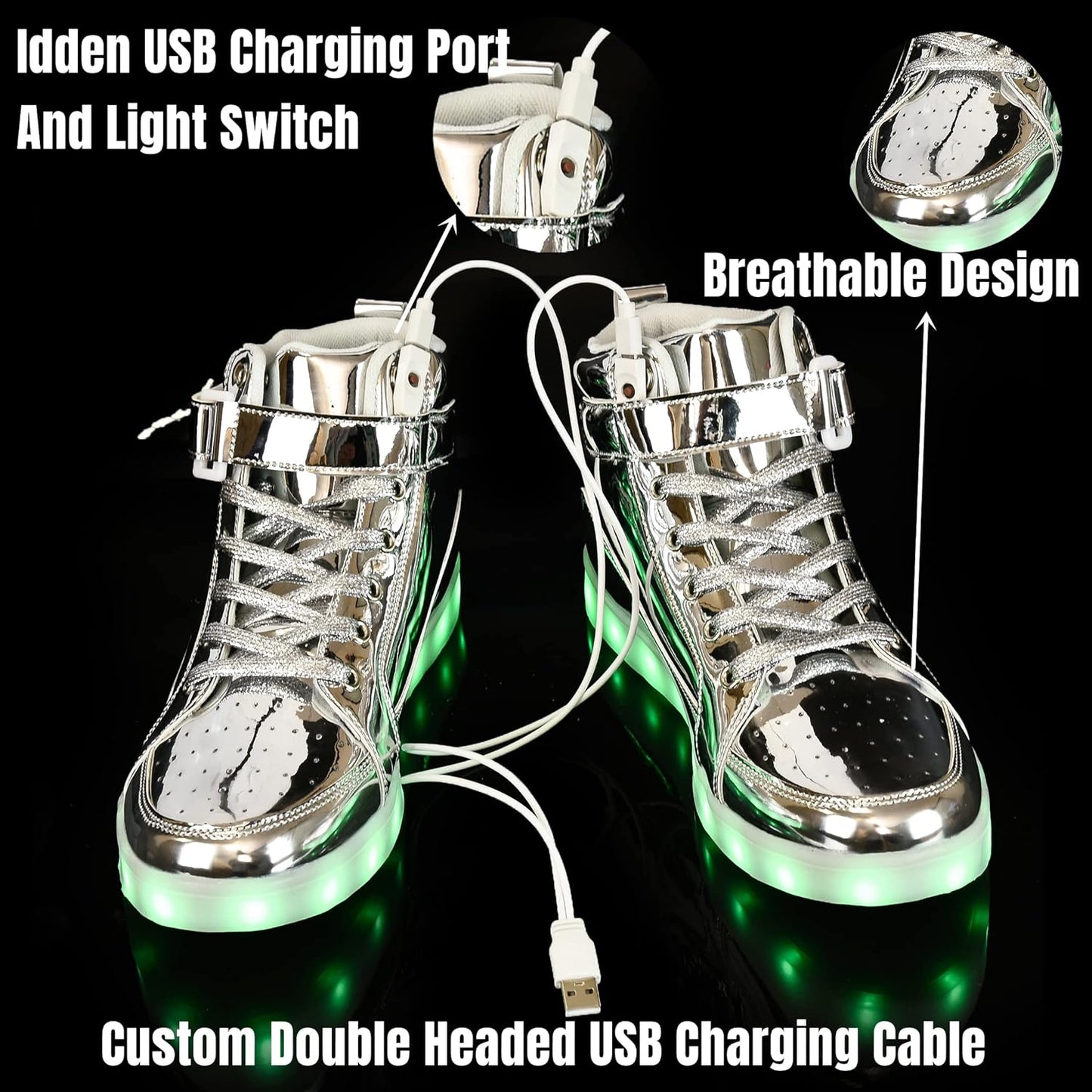 LED Sneakers met Verlichting Oplaadbaar voor Dames en Heren