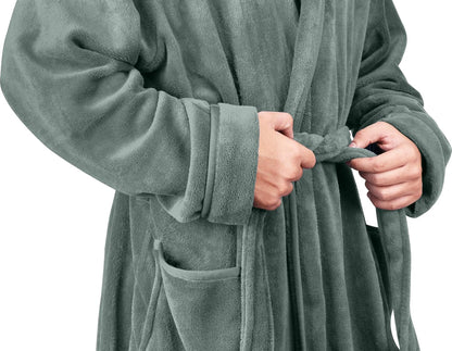 Heren Fleece Badjas Zacht en Warm
