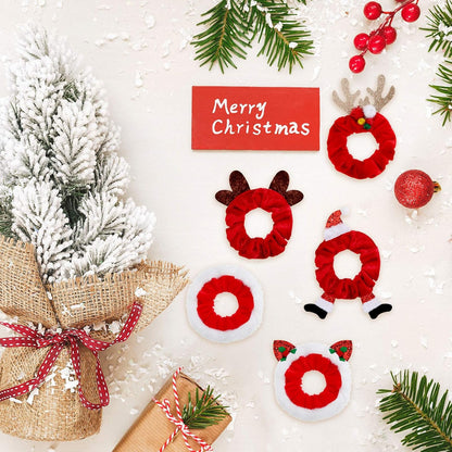 Kerst Scrunchie Set 10-Delig Zacht Velvet