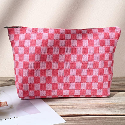 Make-up Tas Set Geruit Reisformaat
