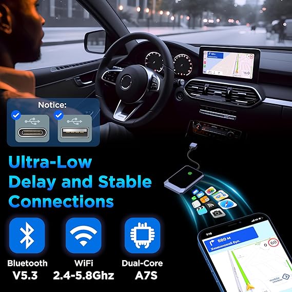 CarPlay Adapter Draadloos voor Auto