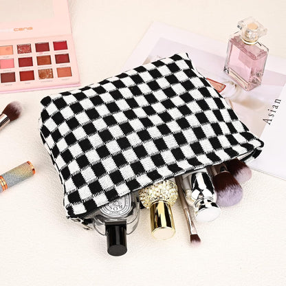 Make-up Tas Set Geruit Reisformaat - Mode Vibes