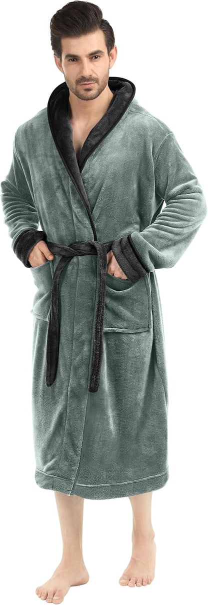Heren Fleece Badjas Zacht en Warm