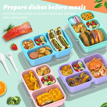 Bento Doos Maaltijdboxen 4-Stuks Set voor Eenvoudige Maaltijdbereiding