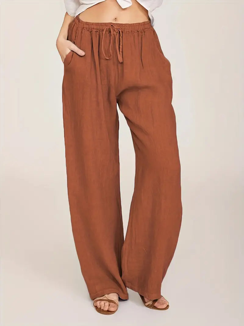 Dames Linnen Broek Zomerse Losse Fit