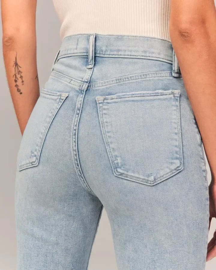 Hoge Taille Flared Jeans Comfortabel Katoen Elasthaan