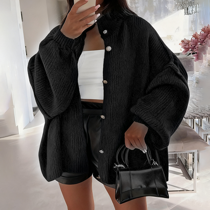 Dames Gebreide Vest Trendy Hoge Hals Modieus
