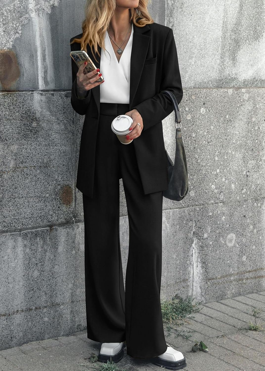 Dames Blazer Set met Broek Pantalon