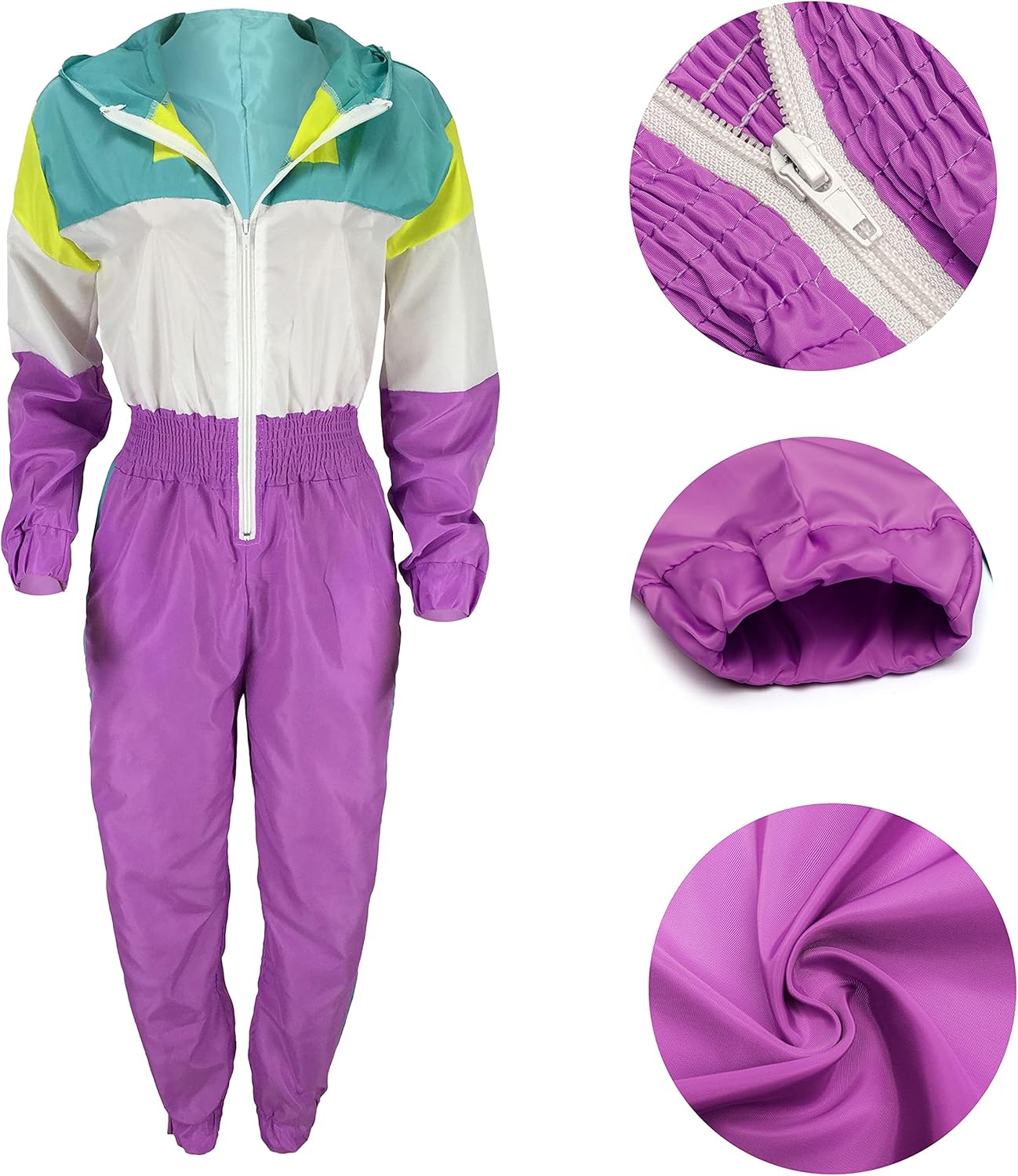 Dames Jumpsuit Windbreaker Retro Stijl