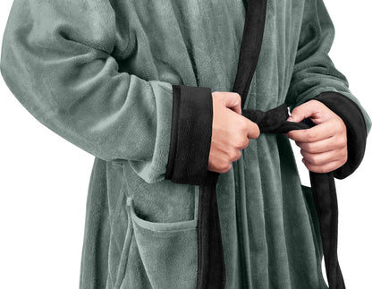 Heren Fleece Badjas Zacht en Warm
