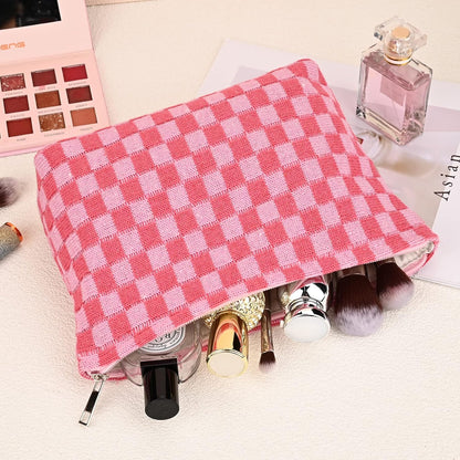 Make-up Tas Set Geruit Reisformaat