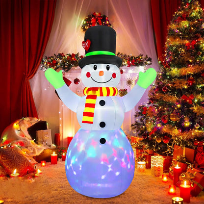 Reuze Sneeuwman Opblaasbaar LED Verlicht 213 cm