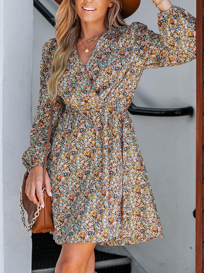 BloeiendeDames Bloemen Mini Jurk voor Stijlvolle Vrouwen