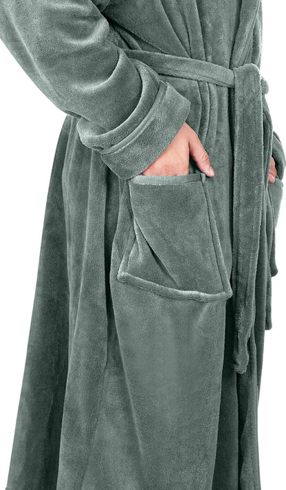 Heren Fleece Badjas Zacht en Warm