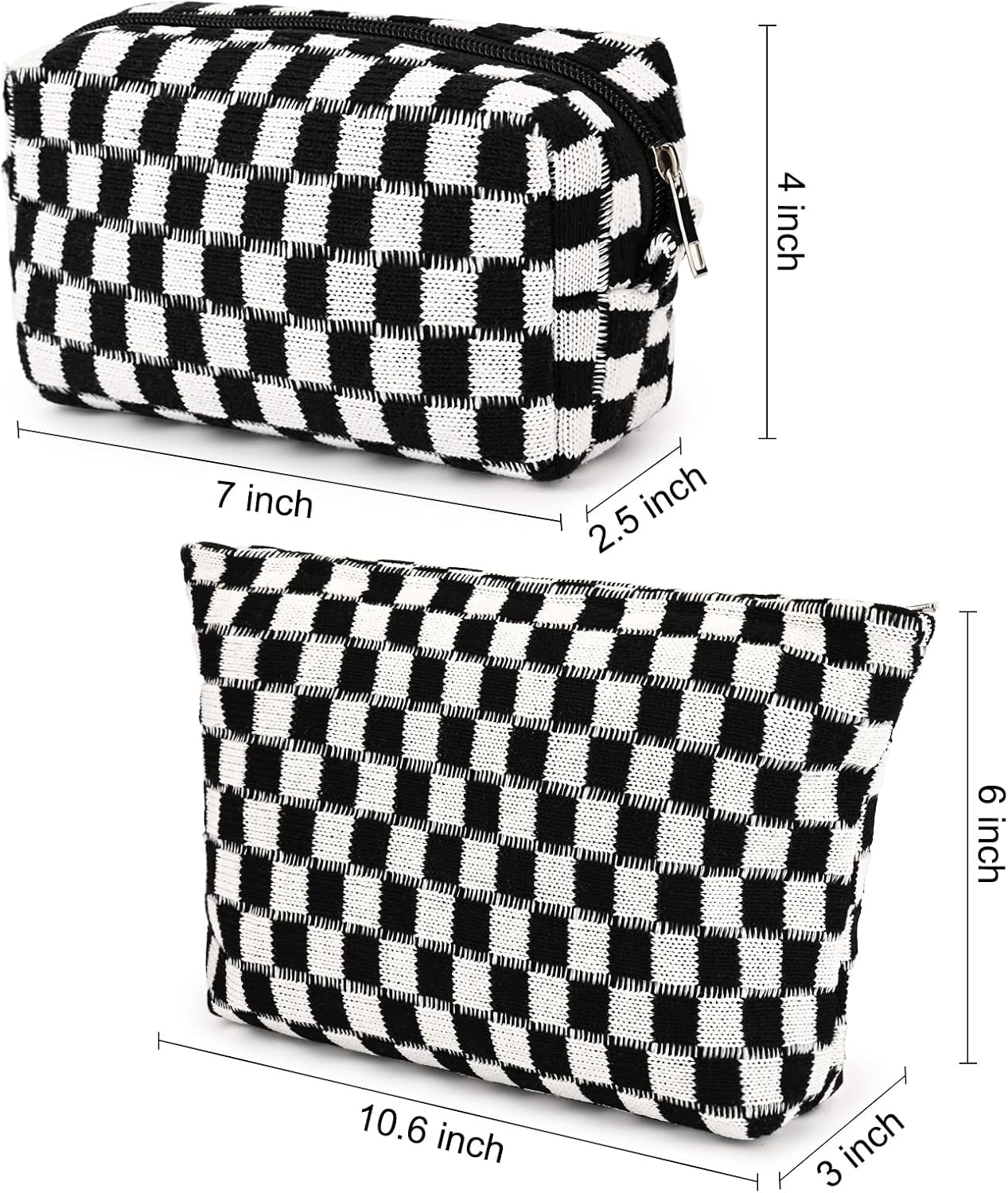 Make-up Tas Set Geruit Reisformaat