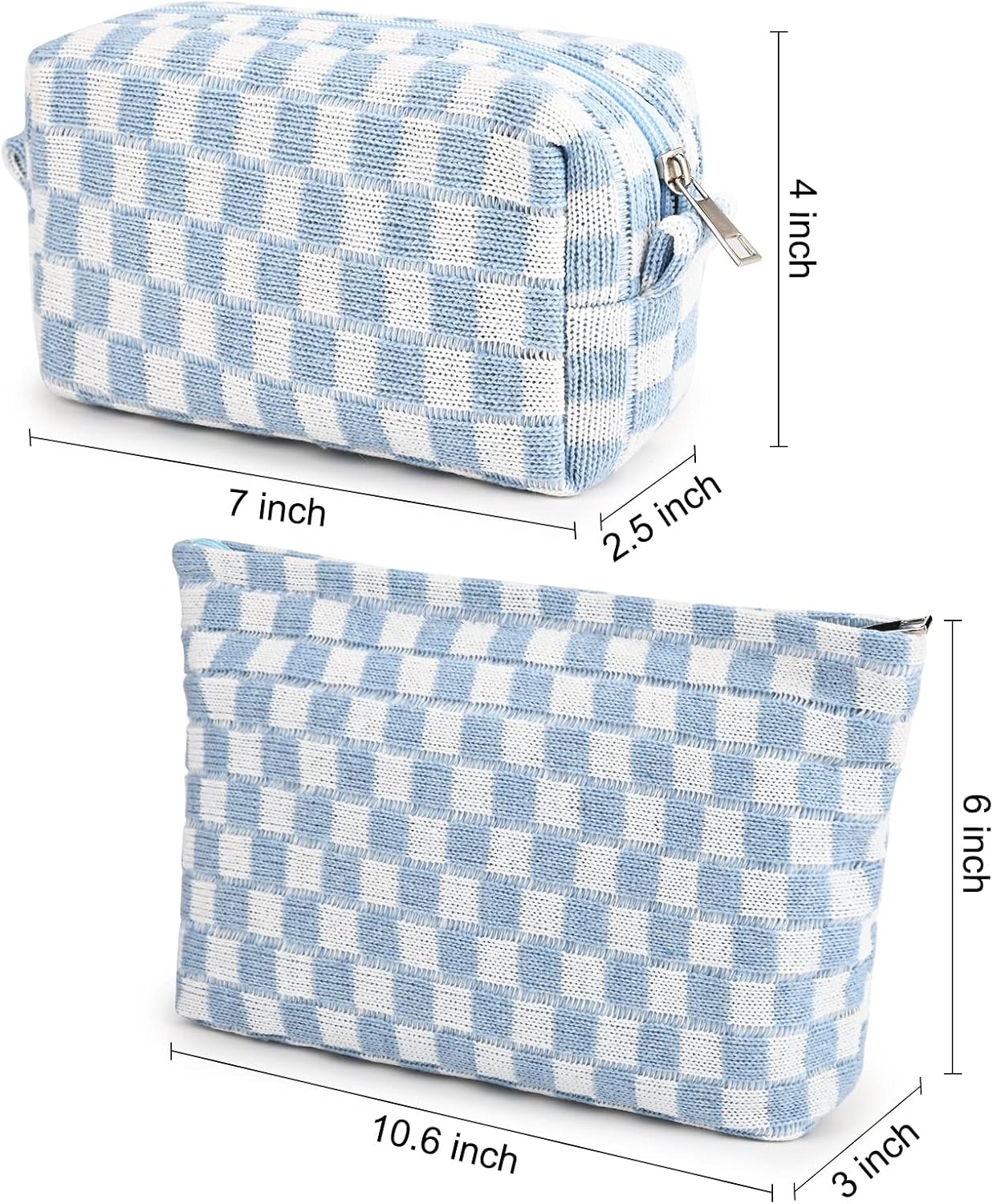 Make-up Tas Set Geruit Reisformaat