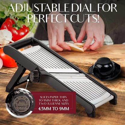 Professionele Foodsnijder Set met Snijbestendige Keukenhandschoenen